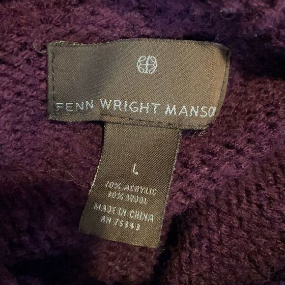 Fenn Wright Manson Deep Purple Wool Blend Chunky Turtleneck (Size: Large) - Picture 10 of 13